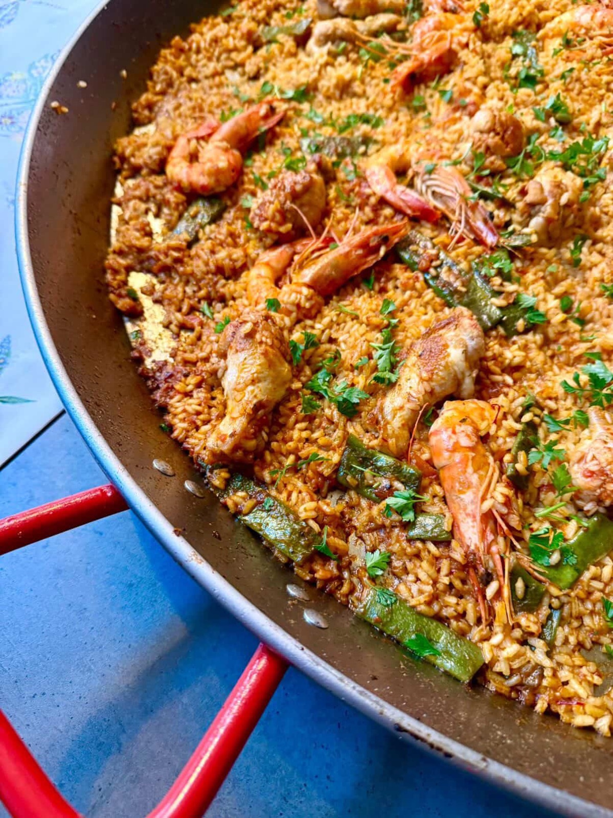 Paella Valenciana met kip en snijbonen